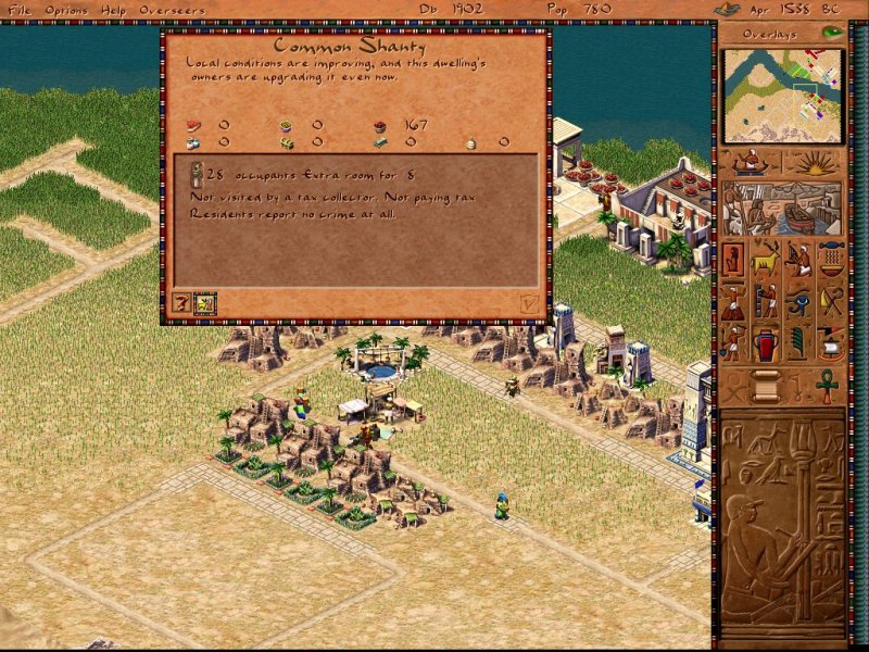 pharaoh game how do you increase income